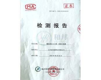 金寶誠9月份檢測(cè)報(bào)告